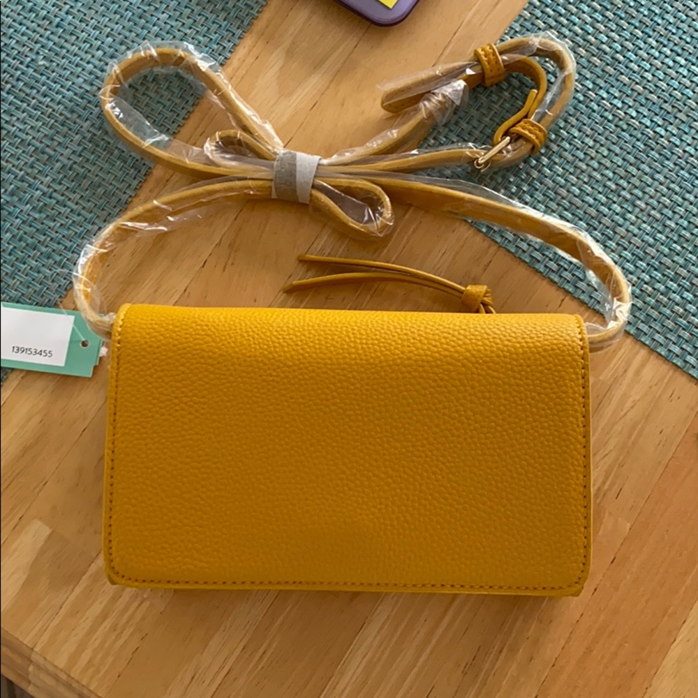 Mustard color wallet clutch